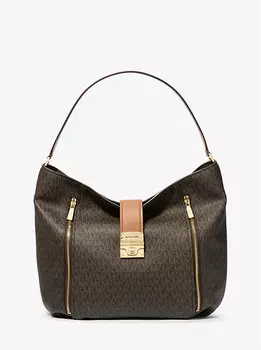 Большая сумка через плечо с фирменным логотипом Addie Michael Kors, мультиколор