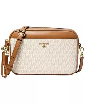 Большая сумка через плечо с камерой и подвеской в виде логотипа Jet Set East West Michael Kors