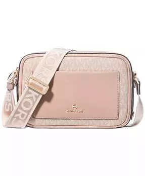 Большая сумка через плечо с карманами Signature Maeve East West Michael Kors, коричневый