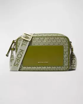 Большая сумка через плечо с монограммой Jet Set MICHAEL Michael Kors, цвет Smokey Oli