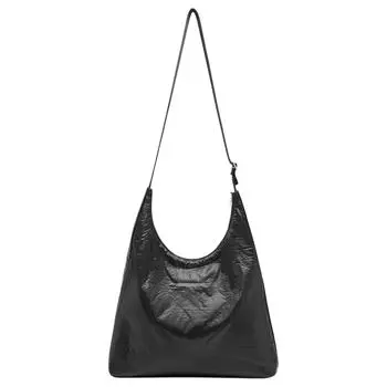 Большая сумка через плечо с нашивкой-логотипом и мягкой подкладкой MM6 Maison Margiela