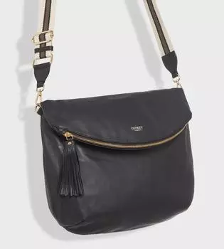 Большая сумка через плечо-трансформер Milano из итальянской кожи OSPREY LONDON, черный