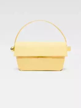 Большая сумка через плечо в сложенном виде Ле Гранд Рон Карре Jacquemus, светло-желтый