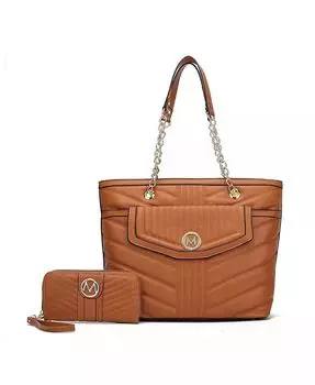 Большая сумка Chiari с кошельком от Mia K Mkf Collection, коричневый