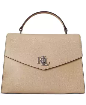 Большая сумка Farrah из текстурированной кожи Lauren Ralph Lauren, коричневый/бежевый
