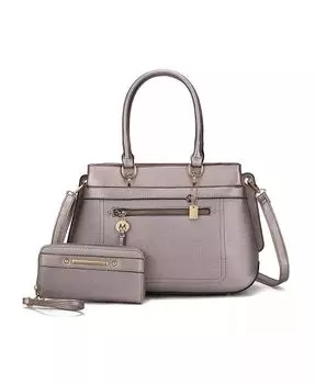 Большая сумка Gardenia с кошельком от Mia K Mkf Collection, серебряный
