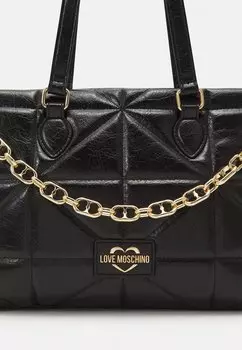 Большая сумка GEOMETRIC Love Moschino, черный