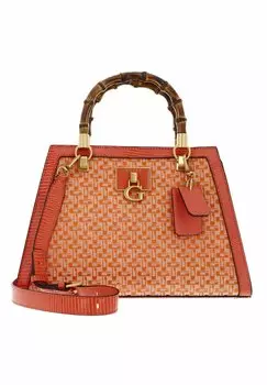 Большая сумка Guess с застежкой на молнии, оранжевый
