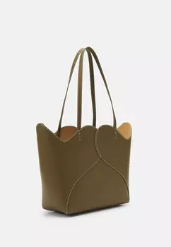 Большая сумка HEART TOTE Pinko, хаки