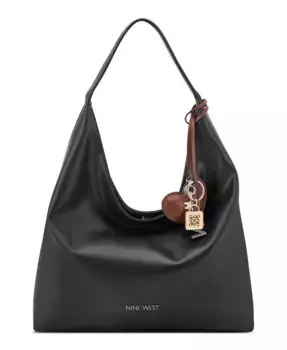 Большая сумка-хобо Keylee Nine West, черный