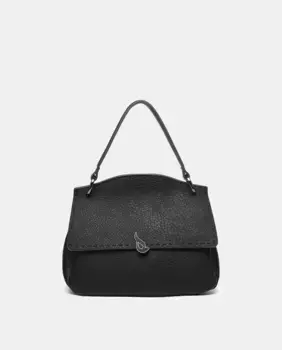 Большая сумка из переработанных материалов черного цвета Abbacino