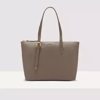 Большая сумка из зернистой кожи Coccinelle GLEEN MEDIUM, коричневый