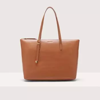 Большая сумка из зернистой кожи Coccinelle GLEEN LARGE, коричневый