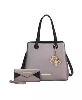 Большая сумка Kearny с кошельком от Mia K Mkf Collection, серебряный