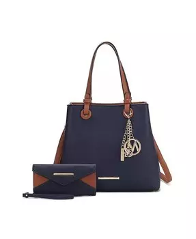 Большая сумка Kearny с кошельком от Mia K Mkf Collection, синий