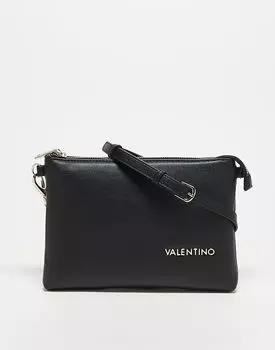 Большая сумка-клатч на запястье Valentino Jasmin черного цвета Valentino Bags