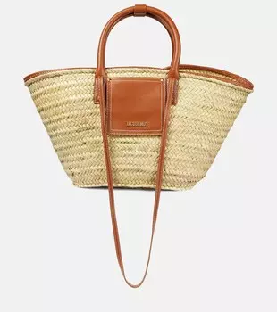 Большая сумка-корзина Le Panier Soli Jacquemus, коричневый