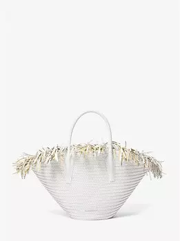 Большая сумка-корзина ручной работы из кожи Sardinia Michael Kors, белый