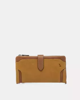 Большая сумка-кошелек Oceans Diary из кожи янтарного цвета Abbacino, желтый