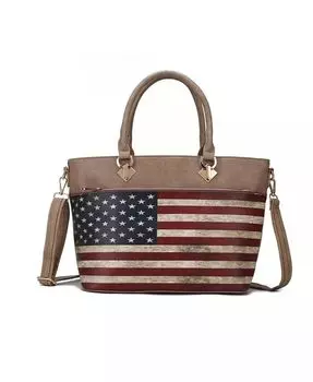 Большая сумка Lilian Patriotic от Mia K Mkf Collection, бежевый