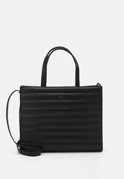 Большая сумка Line Quilt Medium Tote Calvin Klein, черная