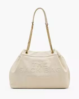 Большая сумка-мешок с цепочкой Marc Jacobs, цвет Cloud White
