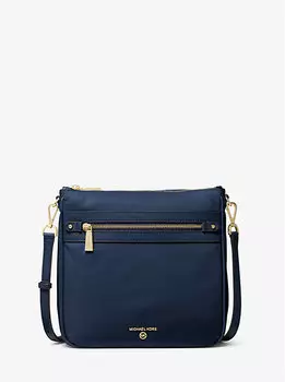 Большая сумка-мессенджер из нейлонового габардина Jet Set Michael Kors, синий