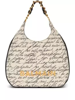 Большая сумка на плечо 1945 Soft Hobo Balmain, белый