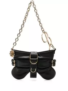 Большая сумка на плечо Butterfly Blumarine, черный