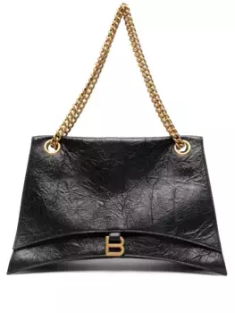 Большая сумка на плечо Crush BALENCIAGA, черный