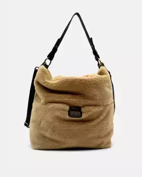 Большая сумка на плечо Grosseto с мехом CUIROTS, коричневый