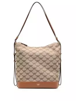 Большая сумка на плечо Himmel с монограммой MCM, коричневый