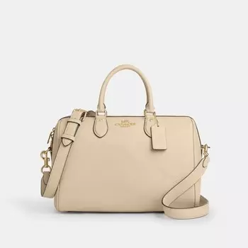 Большая сумка-портфель Rowan COACH, цвет gold/ivory