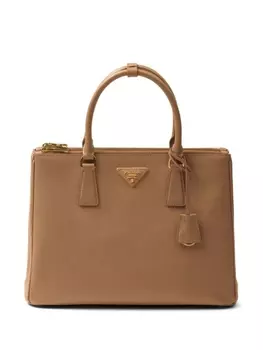 Большая сумка Prada Galleria из сафьяновой кожи, коричневый
