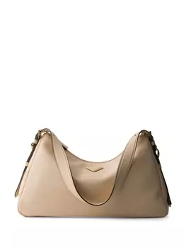 Большая сумка Prada с логотипом, коричневый