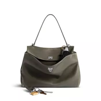 Большая сумка Rodeo с эффектом использования и подвесками BALENCIAGA