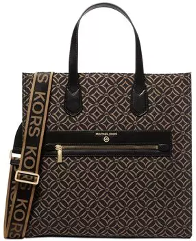 Большая сумка с короткими ручками signature kempner north south Michael Kors, мульти
