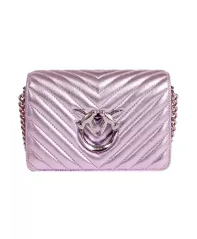 Большая сумка с логотипом Pinko, розовый