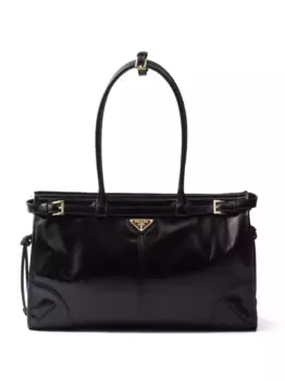 Большая сумка с логотипом Prada, черный
