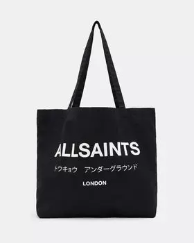 Большая сумка с логотипом Underground AllSaints, черный/мел