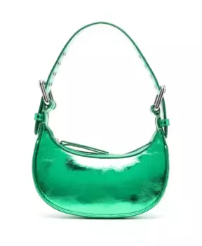 Большая сумка с металлическим эффектом By Far, зеленый