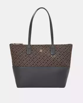 Большая сумка с монограммой Tommy Hilfiger, черный