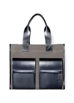 Большая сумка с прошитыми карманами Says, черный