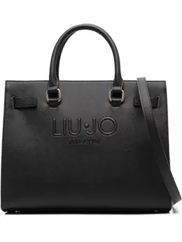 Большая сумка с тисненым логотипом LIU JO, черный