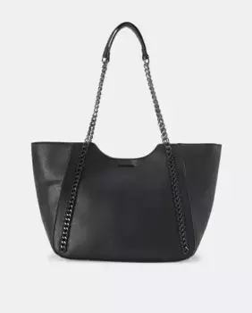 Большая сумка-шопер с цепочками Tintoretto, черный