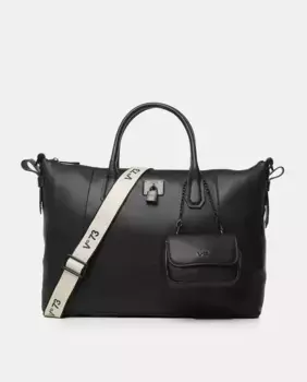 Большая сумка-шоппер с подходящим съемным карманом V73 Venezia, черный