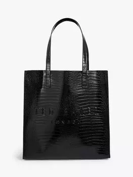 Большая сумка-шоппер Ted Baker Croccon, черная