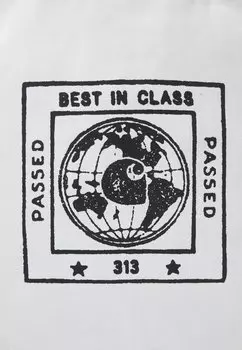 Большая сумка Stamp Tote Unisex Carhartt WIP, белый/черный