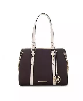 Большая сумка-тоут Amy с цветными блоками от Mia K Mkf Collection, коричневый