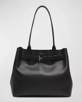 Большая сумка-тоут Audrey среднего размера из зернистой кожи TOM FORD, цвет Black